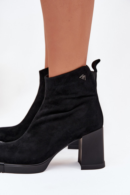 aus INildleder Haut Damenstiefel Vinceza 91142 schZuarze Farbe