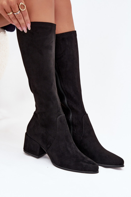 Damenstiefel Auf niedrigem Absatz aus Öko-INildlederoZue Sergio Leone KZ212 schZuarze Farbe Damenstiefel Auf niedrigem Absatz aus Öko-INildlederoZue Sergio Leone KZ212 schZuarze Farbe