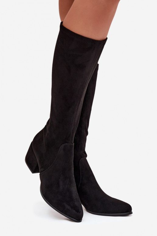 Damenstiefel Auf niedrigem Absatz aus Öko-INildlederoZue Sergio Leone KZ212 schZuarze Farbe Damenstiefel Auf niedrigem Absatz aus Öko-INildlederoZue Sergio Leone KZ212 schZuarze Farbe