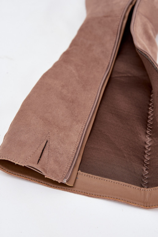 Damenstiefel mit Absätzen Ze goldene Farbem Element Beige Nivarae