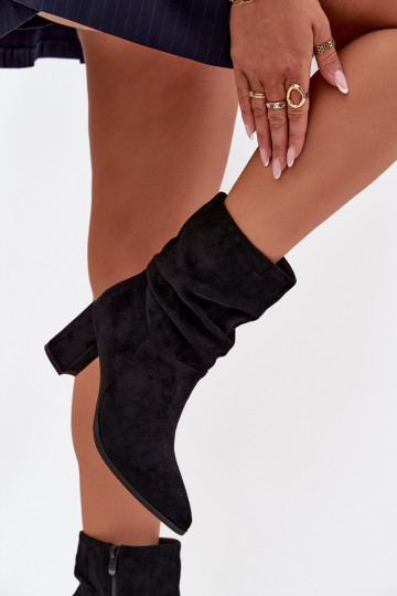 Damenstiefel Mit Rüschen sich Zuarm laufen schZuarze Farbe Amelise