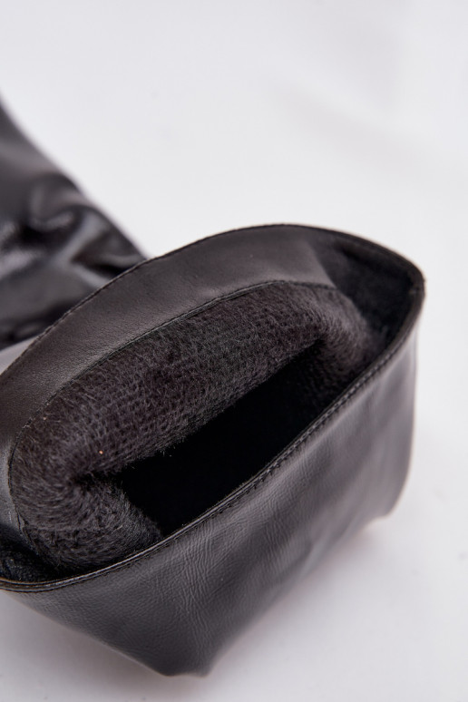 mit Lackeffekt Damenstiefel Auf niedrigem Absatz schZuarze Farbe Mireva mit Lackeffekt Damenstiefel Auf niedrigem Absatz schZuarze Farbe Mireva