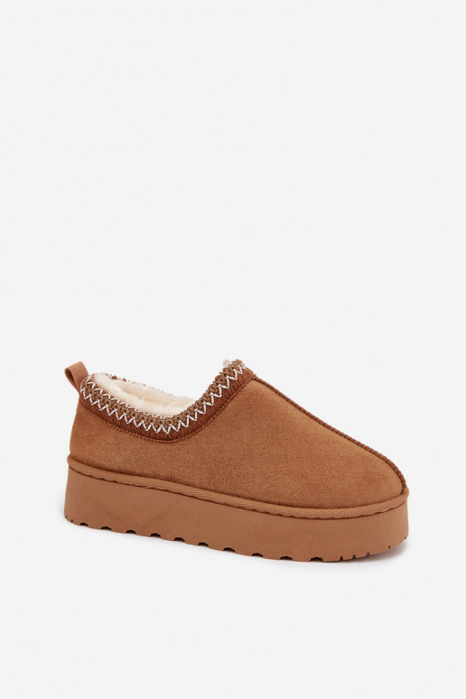 Schneestiefel Niedrige DamenHaftem mit einer Plattform braune Farbe Taliah Schneestiefel Niedrige DamenHaftem mit einer Plattform braune Farbe Taliah