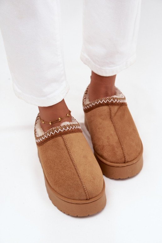 Schneestiefel Niedrige DamenHaftem mit einer Plattform braune Farbe Taliah Schneestiefel Niedrige DamenHaftem mit einer Plattform braune Farbe Taliah