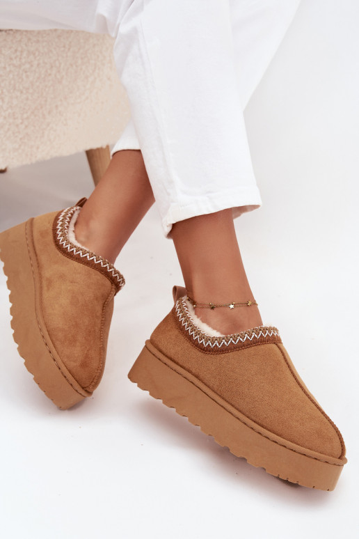 Schneestiefel Niedrige DamenHaftem mit einer Plattform braune Farbe Taliah Schneestiefel Niedrige DamenHaftem mit einer Plattform braune Farbe Taliah
