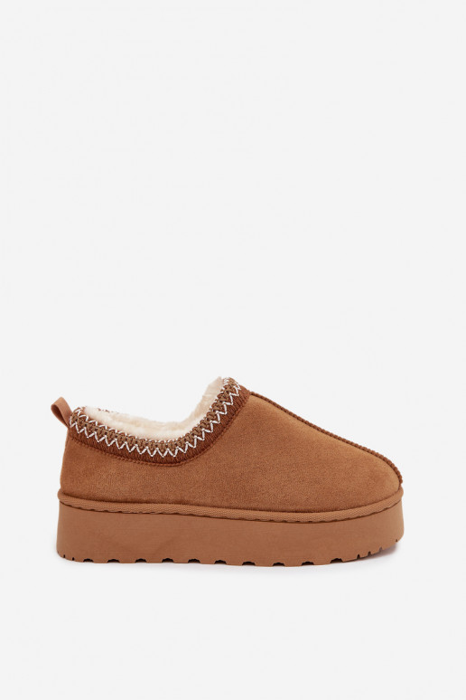 Schneestiefel Niedrige DamenHaftem mit einer Plattform braune Farbe Taliah Schneestiefel Niedrige DamenHaftem mit einer Plattform braune Farbe Taliah