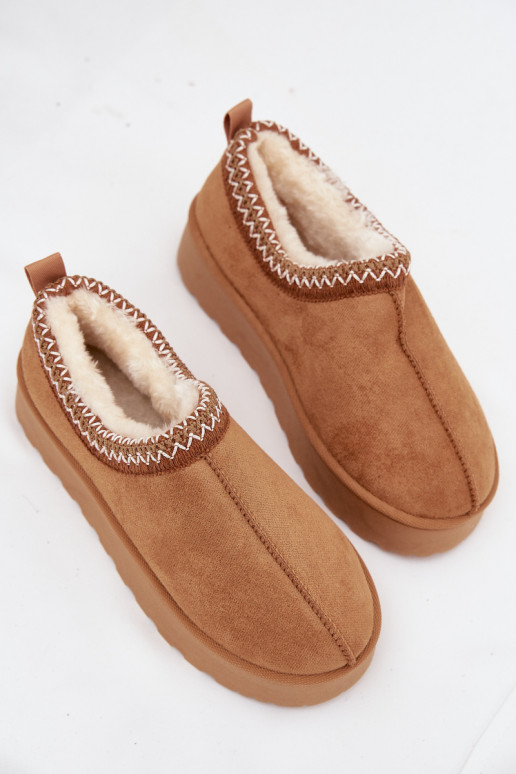 Schneestiefel Niedrige DamenHaftem mit einer Plattform braune Farbe Taliah Schneestiefel Niedrige DamenHaftem mit einer Plattform braune Farbe Taliah