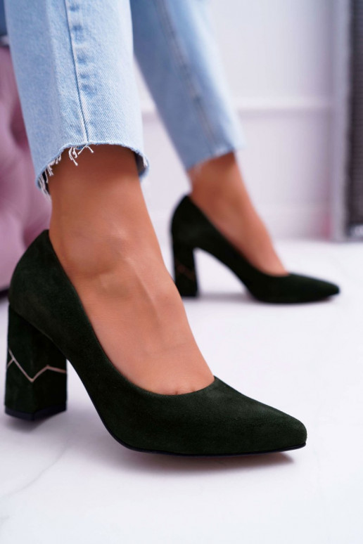 Schuhe Feminin Laura Messi aus INildleder grüne Farbe 2050