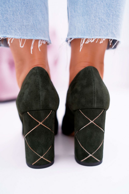 Schuhe Feminin Laura Messi aus INildleder grüne Farbe 2050