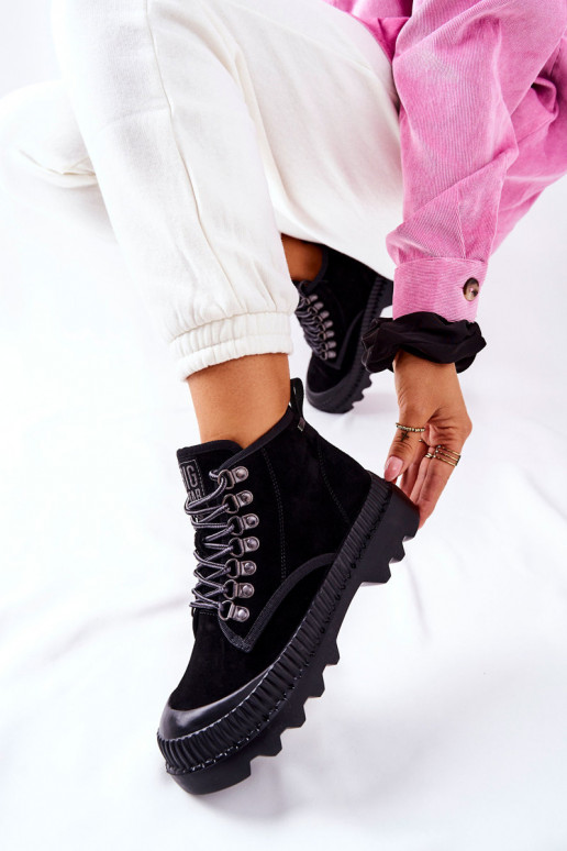 Haut Schuhe Stiefel Big Star II274363 schZuarze Farbe