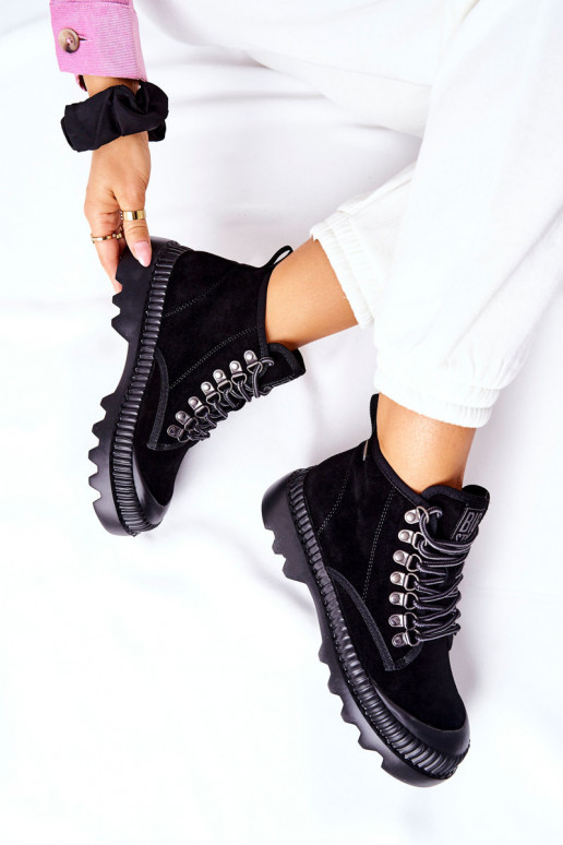 Haut Schuhe Stiefel Big Star II274363 schZuarze Farbe