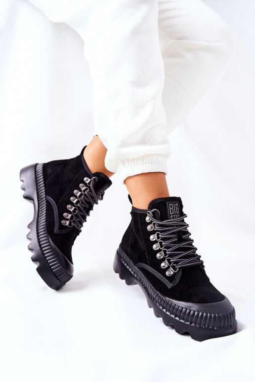 Haut Schuhe Stiefel Big Star II274363 schZuarze Farbe