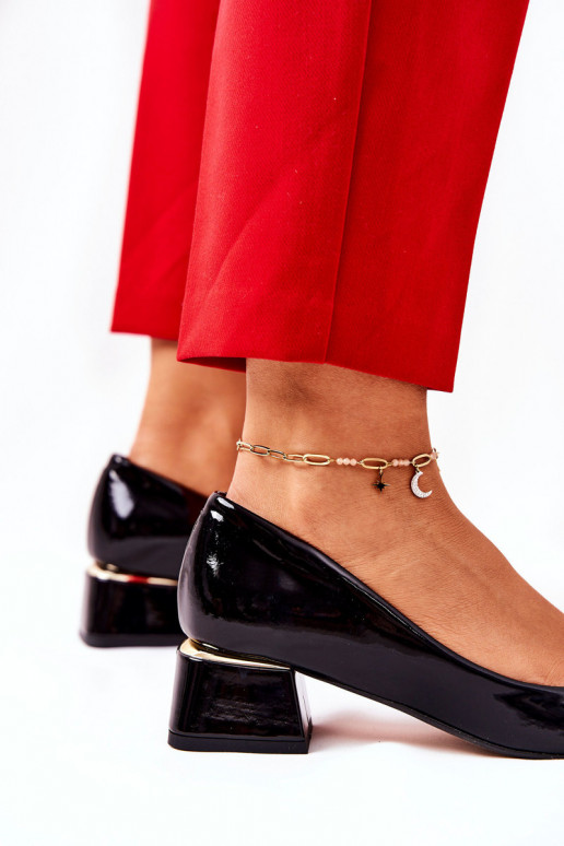 Haut mit Lackeffekt Schuhe LeZuski 3118 schZuarze Farbe Haut mit Lackeffekt Schuhe LeZuski 3118 schZuarze Farbe