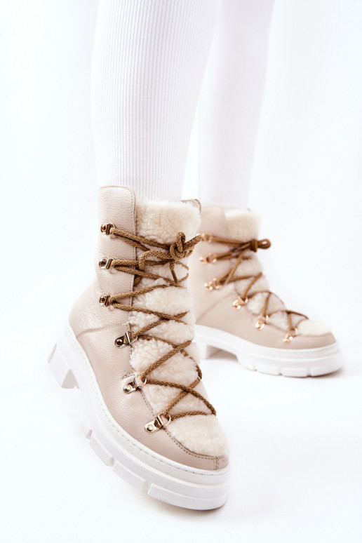 sich Zuarm laufen Haut Stiefel Schuhe elfenbeinfarbe Nerisso