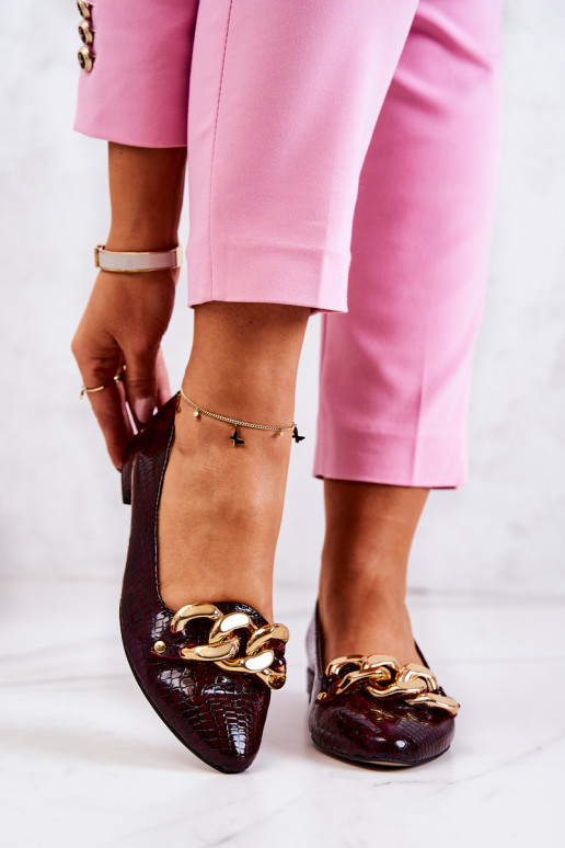 Haut mit Lackeffekt mit Schlangenhautimitat Schuhe Burgund Elissabeth Haut mit Lackeffekt mit Schlangenhautimitat Schuhe Burgund Elissabeth