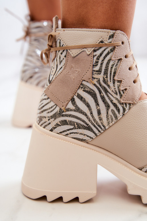 Haut Stiefel mit Reißverschlüssen Es mussciejka 05321-04 Beige Haut Stiefel mit Reißverschlüssen Es mussciejka 05321-04 Beige