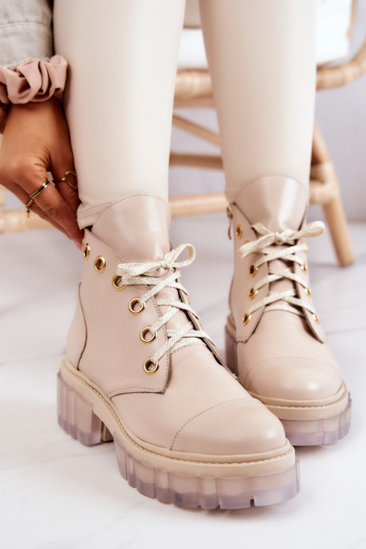 Haut StiefelEs musssyZuną PodeszZuą Beige Horizon