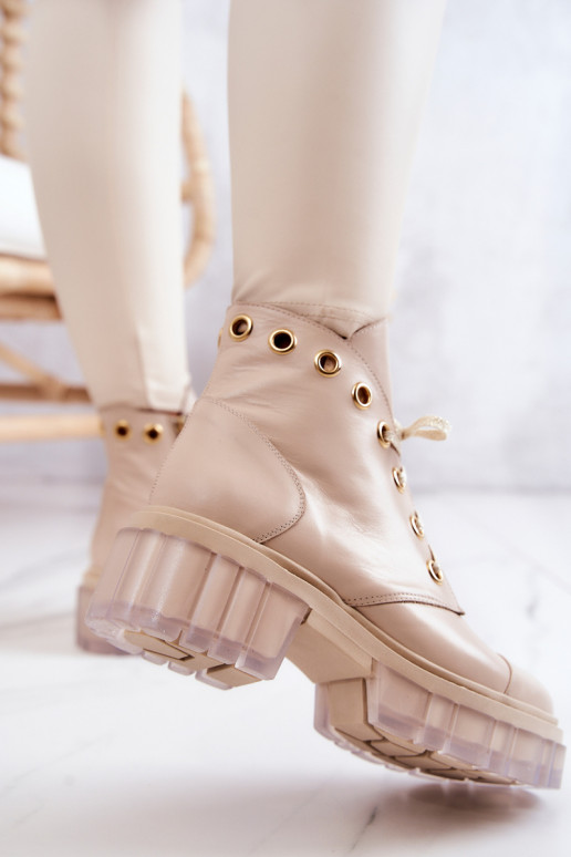 Haut StiefelEs musssyZuną PodeszZuą Beige Horizon