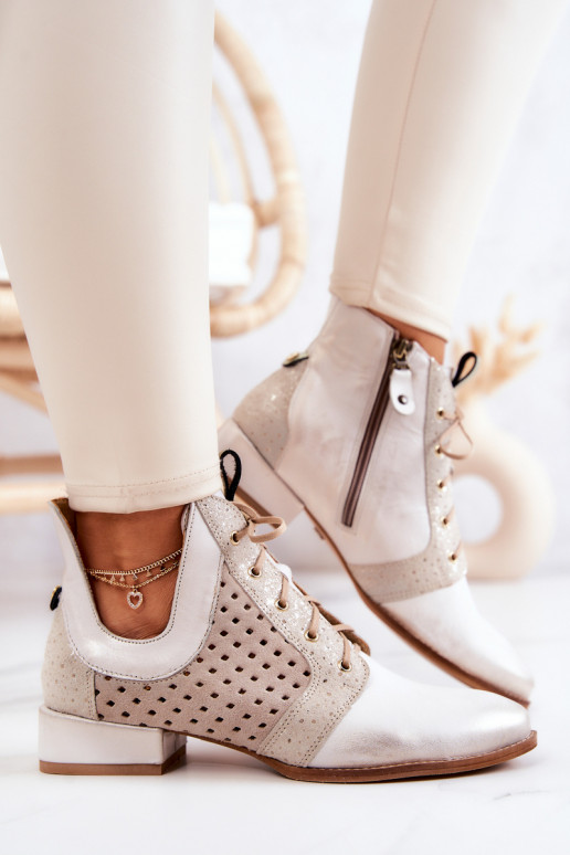 Haut Stiefel SchuhZuerk Es mussciejka 05541-25 elfenbeinfarbe