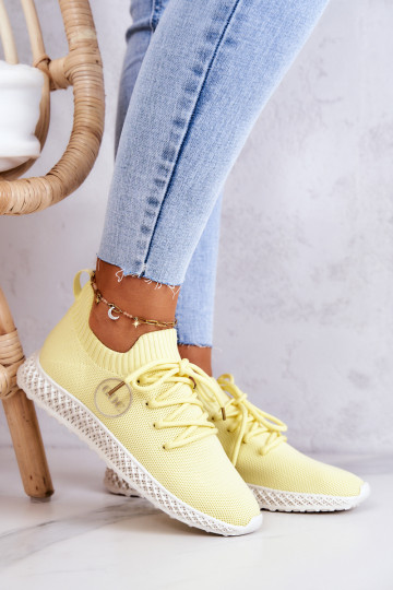 Feminin Sportlicher Stil Schuhe GOE JJ2N4150 gelbe Farbe