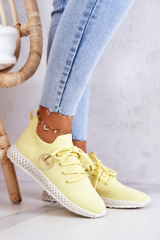 Feminin Sportlicher Stil Schuhe GOE JJ2N4150 gelbe Farbe Feminin Sportlicher Stil Schuhe GOE JJ2N4150 gelbe Farbe