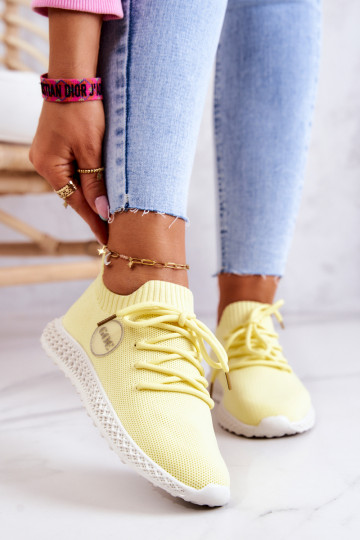 Feminin Sportlicher Stil Schuhe GOE JJ2N4150 gelbe Farbe 2