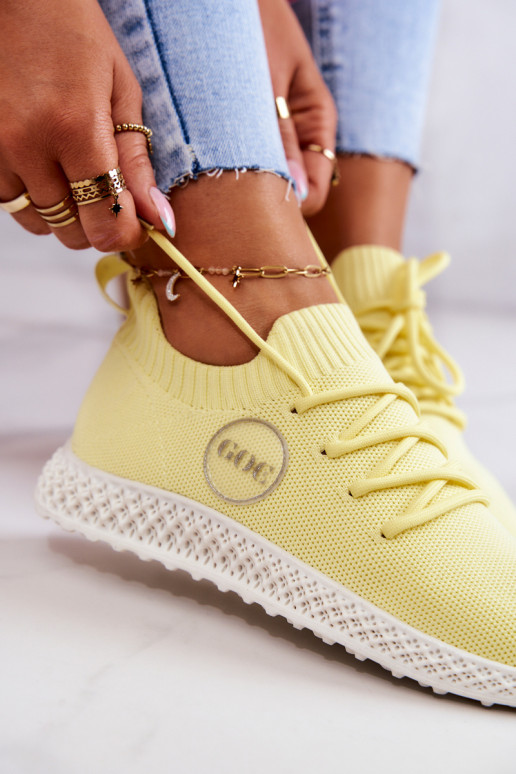 Feminin Sportlicher Stil Schuhe GOE JJ2N4150 gelbe Farbe Feminin Sportlicher Stil Schuhe GOE JJ2N4150 gelbe Farbe