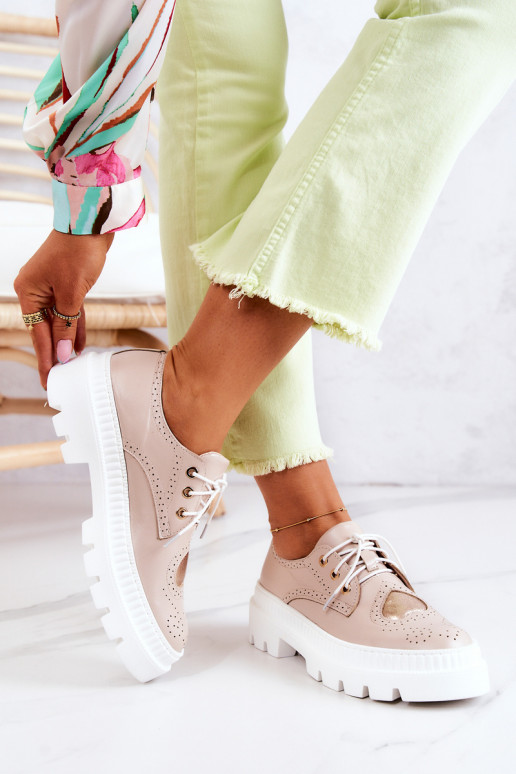 Haut Schuhe mit Herzen Beige Curtis Haut Schuhe mit Herzen Beige Curtis