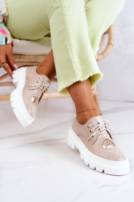 Haut Schuhe mit Herzen Beige Curtis Haut Schuhe mit Herzen Beige Curtis