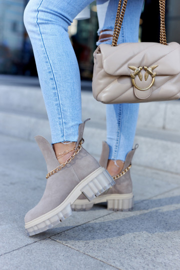 Modisch INildlederschuhe Ausgeschnitten Beige Lemar Forget Me