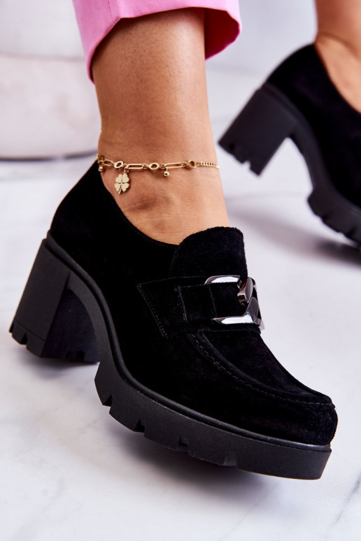 Eleganter Stil Schuhe mit Absätzen Mit dunklem Dekor schZuarze Farbe Lemar Harmell Eleganter Stil Schuhe mit Absätzen Mit dunklem Dekor schZuarze Farbe Lemar Harmell