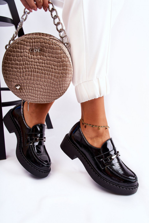 mit Lackeffekt Schuhe Mit Silberverzierung schZuarze Farbe Lemar Hestill mit Lackeffekt Schuhe Mit Silberverzierung schZuarze Farbe Lemar Hestill