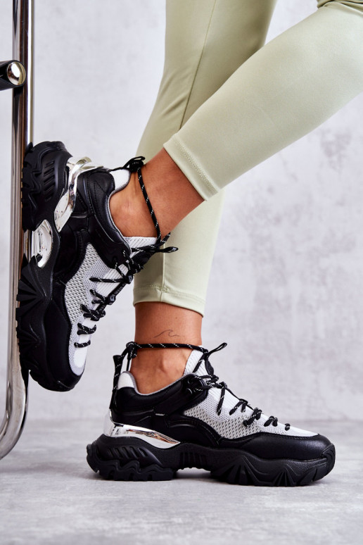 Feminin Turnschuhe Memory Foam System Big Star KK274053 SchZuarz und-graue Farbe