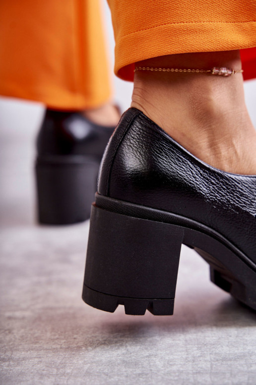 Haut Schuhe mit Absätzen mit goldenen Details schZuarze Farbe Lemar Mikeyla