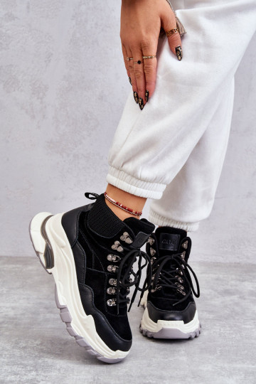 Damen hohe Sportschuhe GOE KK2N4098 in Schwarz