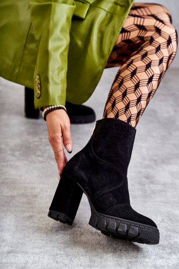INildlederschuhe mit Absätzen schZuarze Farbe Elia 2