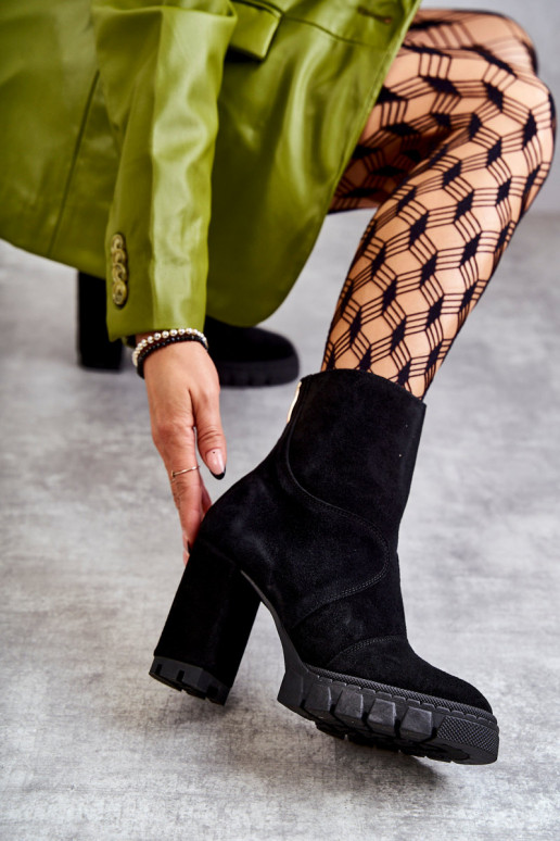 INildlederschuhe mit Absätzen schZuarze Farbe Elia