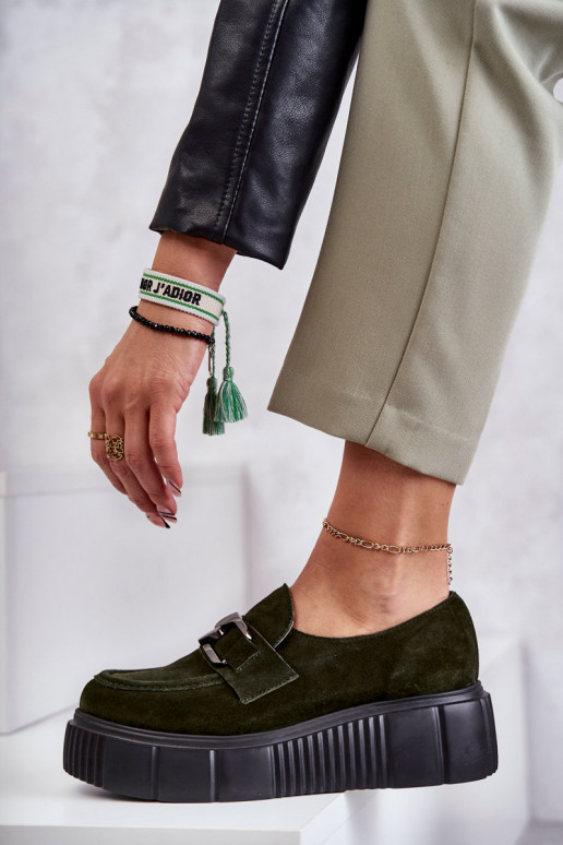 Modisch aus INildleder Schuhe mit einer Plattform Khaki-Farbe Lemar Es mussrsol Modisch aus INildleder Schuhe mit einer Plattform Khaki-Farbe Lemar Es mussrsol