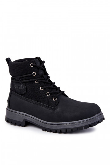 Herren Ankle Boots Memory Foam Big Star KK174206 schwarz