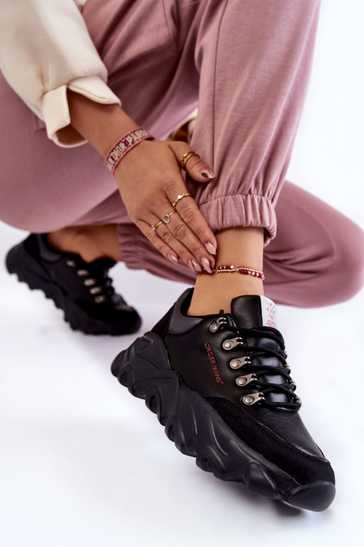 Feminin Sneakers Stilvollllschuhe mit einer Plattform Cross Jeans KK2R4073C schZuarze Farbe Feminin Sneakers Stilvollllschuhe mit einer Plattform Cross Jeans KK2R4073C schZuarze Farbe