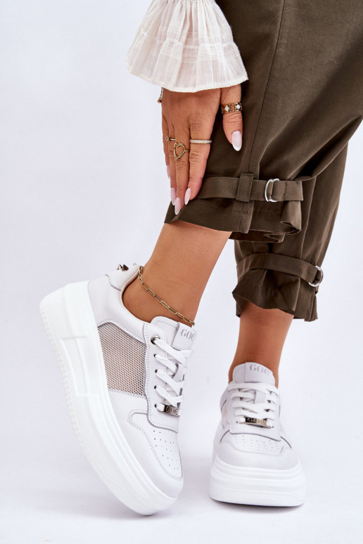 Feminin Klassisches Stilvollll Turnschuhe GOE LL2N4060 Zueiße Farbe