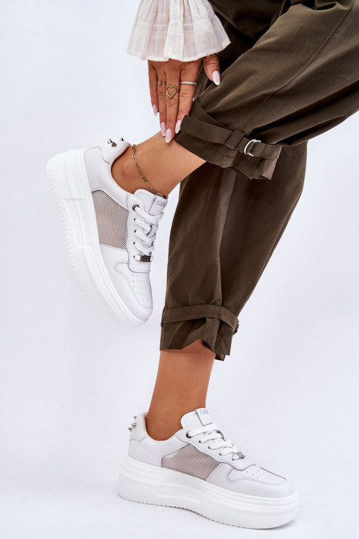 Feminin Klassisches Stilvollll Turnschuhe GOE LL2N4060 Zueiße Farbe