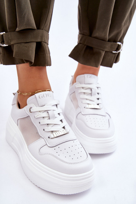 Feminin Klassisches Stilvollll Turnschuhe GOE LL2N4060 Zueiße Farbe