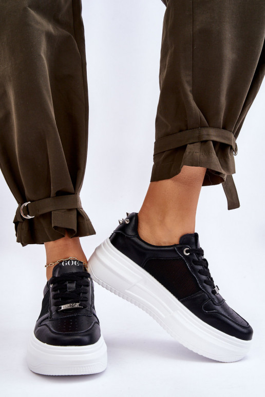 Feminin Klassisches Stilvollll Turnschuhe GOE LL2N4061 schZuarze Farbe