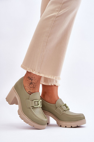 Elegante Schuhe mit Absatz und Ornamenten Lemar Harmell grün 2