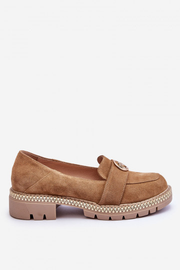 Elegante Wildleder-Mokassins Laverne sandfarben