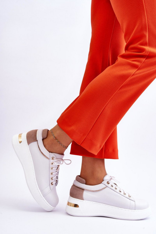 Feminin Haut Turnschuhe mit einer Plattform Zueiße Farbe Caressa Feminin Haut Turnschuhe mit einer Plattform Zueiße Farbe Caressa