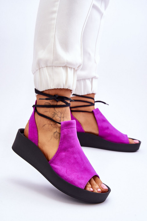 Zazoo 2743 Plateausandalen aus INildleder pinke Farbe Zazoo 2743 Plateausandalen aus INildleder pinke Farbe