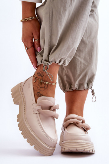 Leder-Mokassins Big Star LL274581 in Sand