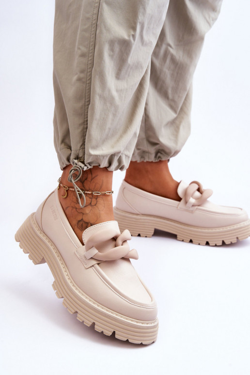 Haut Mokassins Schuhe Big Star LL274581 Beige Haut Mokassins Schuhe Big Star LL274581 Beige